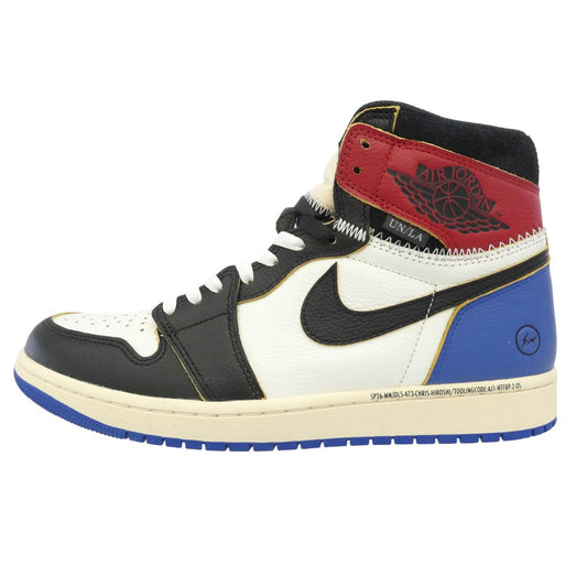 NIKE ナイキ FRAGMENT DESIGN フラグメントデザイン 26SS IO7847-002 × fragment design × UNION Air Jordan 1 High OG AJ1 【フェイクバスターズ鑑定済】フラグメントデザイン ユニオン エアジョーダン ハイ スニーカー マルチカラー系 28cm【新古品】【未使用】【中古】