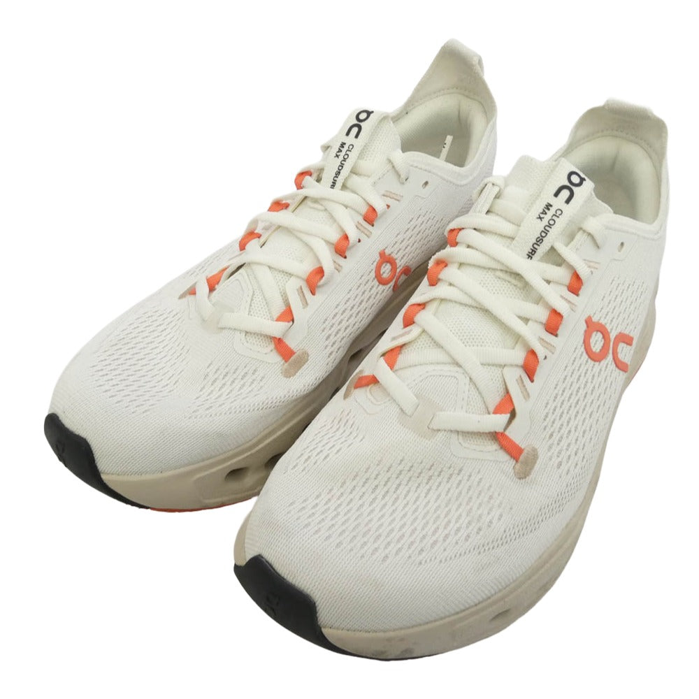 ON オン 3MF30433297 Cloudsurfer Max Ivory Salmon クラウドサーファー マックス アイボリーサーモン ランニングシューズ ローカットスニーカー オフホワイト系 27.5cm【中古】