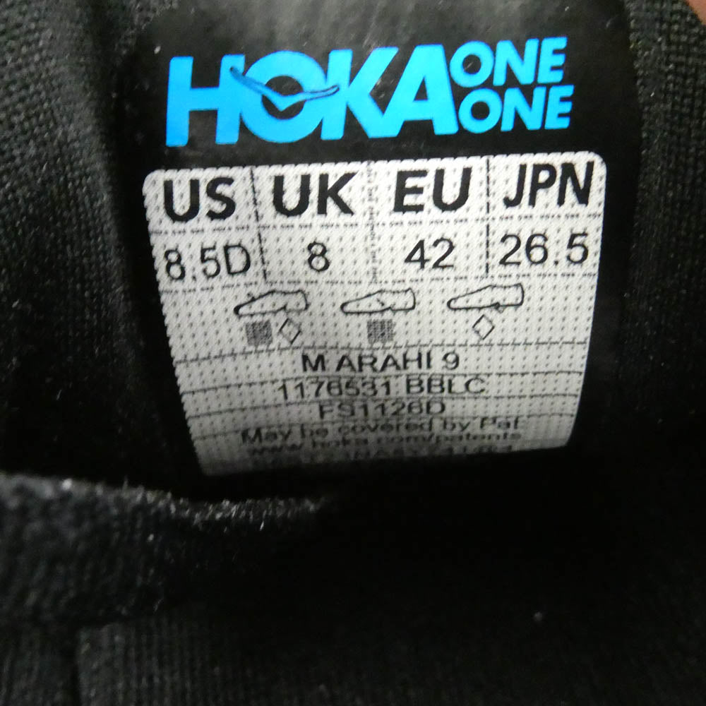 HOKA ONE ONE ホカ オネオネ 1176531 BBLC Arahi 9 Black アラヒ 9 ブラック ランニングシューズ ローカットスニーカー ブラック系 26.5cm【新古品】【未使用】【中古】
