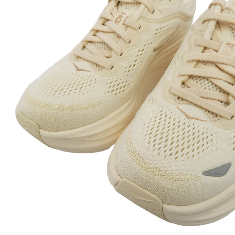 HOKA ONE ONE ホカ オネオネ 1162012 VCH Women's Bondi 9 Vanilla Birch ウィメンズ ボンダイ9 バニラ バーチ ランニングシューズ ローカットスニーカー ベージュ系 オフホワイト系 23.5cm【新古品】【未使用】【中古】