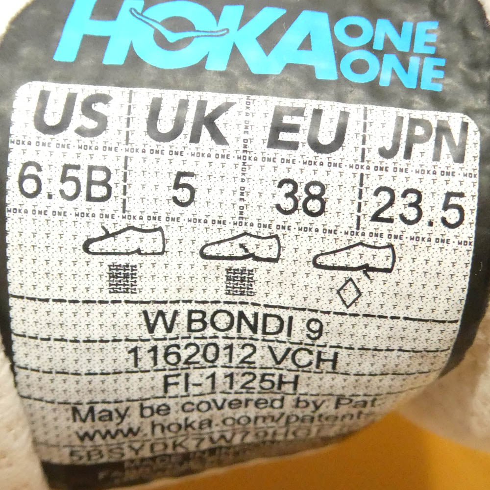 HOKA ONE ONE ホカ オネオネ 1162012 VCH Women's Bondi 9 Vanilla Birch ウィメンズ ボンダイ9 バニラ バーチ ランニングシューズ ローカットスニーカー ベージュ系 オフホワイト系 23.5cm【新古品】【未使用】【中古】