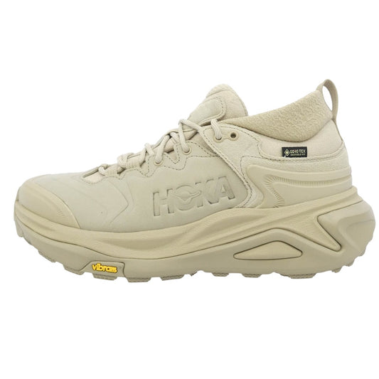 HOKA ONE ONE ホカ オネオネ 1162532 RWL Kaha 3 Low GORE-TEX Raw Linen Oat Milk カハ3 ロー ゴアテックス ロウリネン オートミルク ランニングシューズ ローカットスニーカー ベージュ系 26cm【新古品】【未使用】【中古】