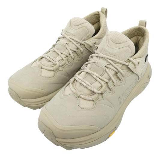 HOKA ONE ONE ホカ オネオネ 1162532 RWL Kaha 3 Low GORE-TEX Raw Linen Oat Milk カハ3 ロー ゴアテックス ロウリネン オートミルク ランニングシューズ ローカットスニーカー ベージュ系 26cm【新古品】【未使用】【中古】