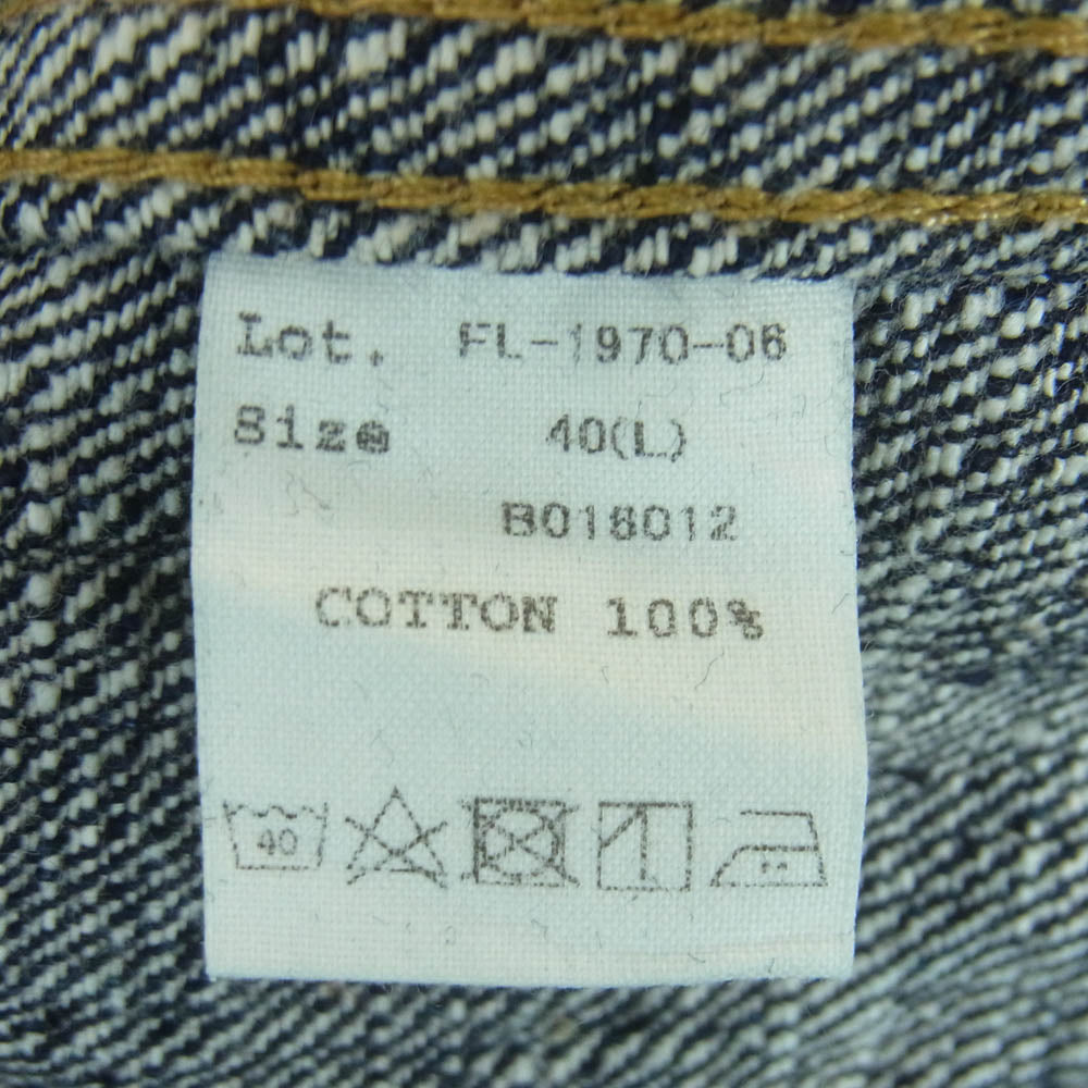ISAMUKATAYAMA BACKLASH イサムカタヤマバックラッシュ FL-1970-06 FULLCOUNT 15.5oz Type3 Jacket フルカウント 15.5オンス タイプ3 デニム ジャケット インディゴブルー系 40 L【中古】