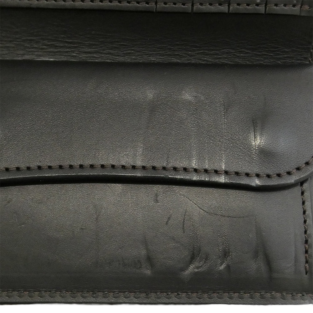 WILDSWANS ワイルドスワンズ BYRNE バーン 三つ折り財布 レザー ウォレット ブラック系【中古】