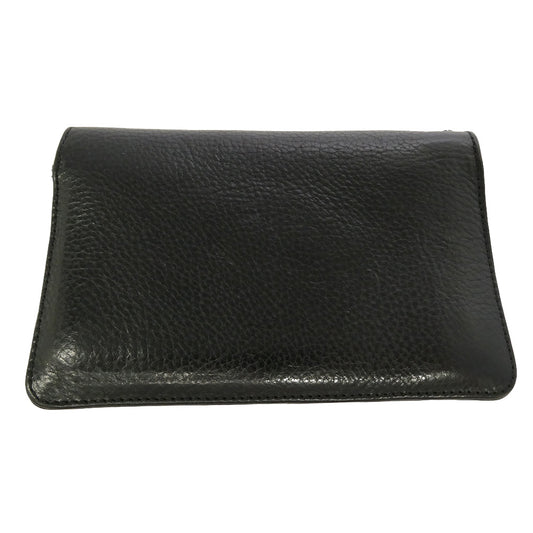 CHROME HEARTS クロムハーツ（原本無） 2ZIP WALLET 2ジップ クロスボールボタン レザーウォレット 財布 ブラック系【中古】