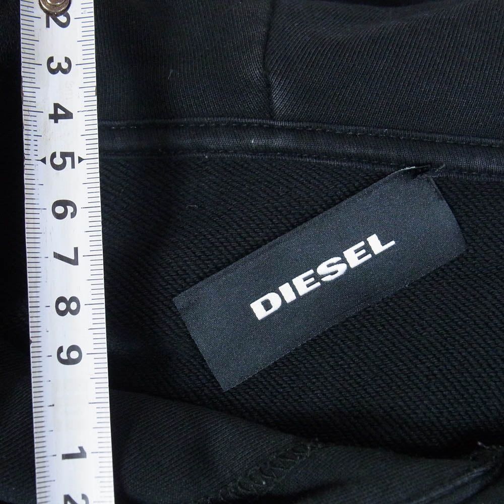DIESEL ディーゼル S-GIRK-HOOD-CUTY SWEAT-SHIRT スウェット フーディ パーカー ブラック系 M【中古】