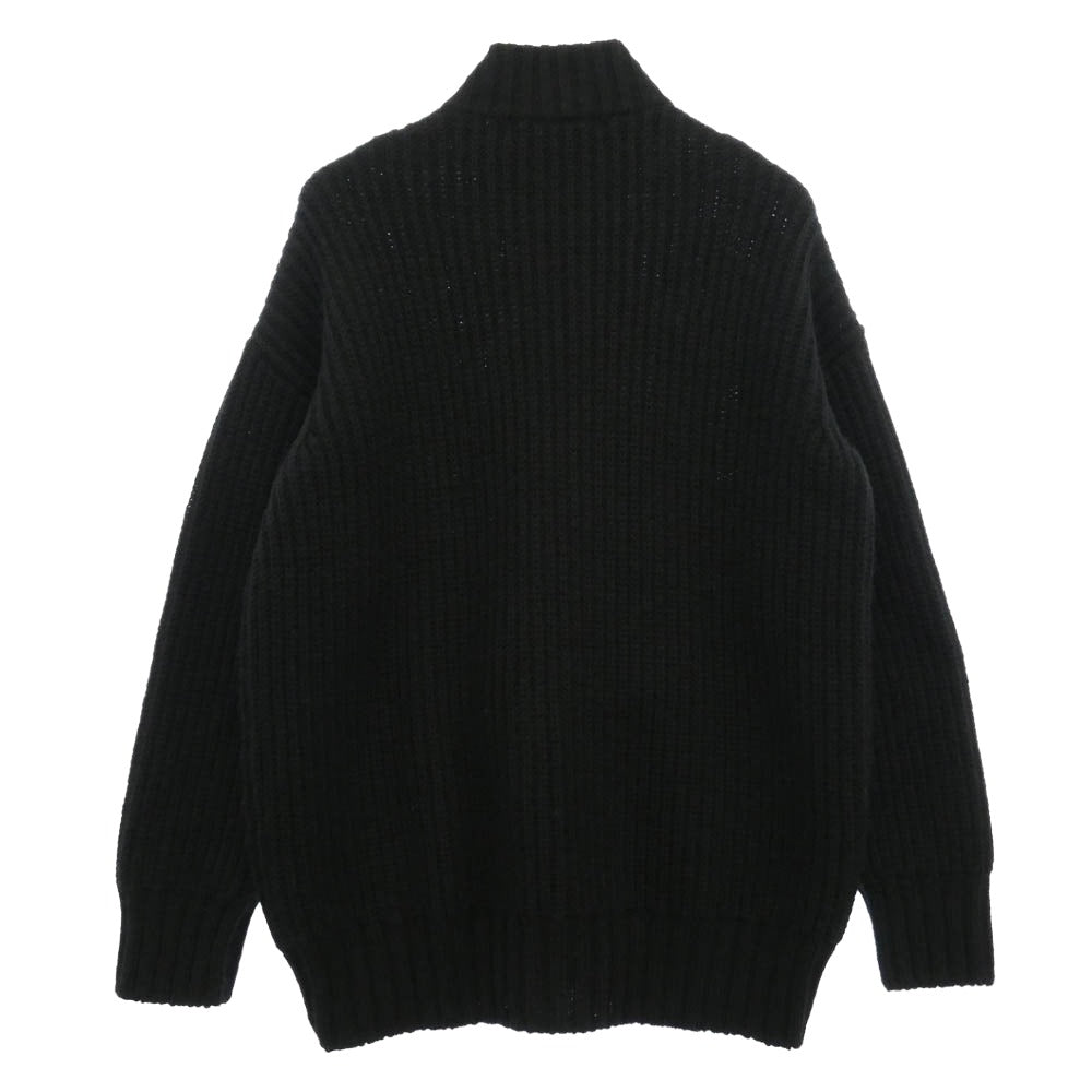 JOHN LAWRENCE SULLIVAN ジョンローレンスサリバン 22AW 4B002-0522-38 Fireman Knit Cardigan ファイヤーマン ハイネック ジップ ニット カーディガン ブラック系 M【中古】