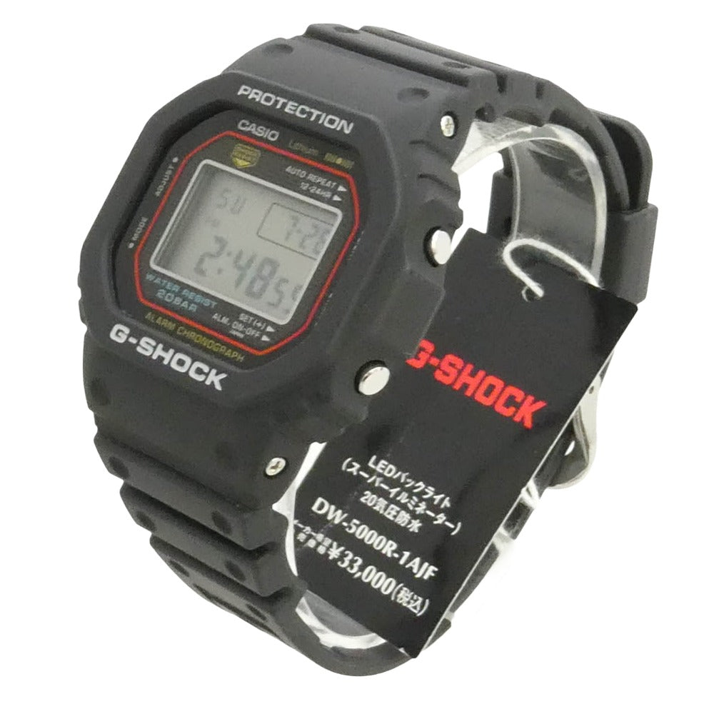 G-SHOCK ジーショック DW-5000R-1AJF DIGITAL 5000 SERIES 初代 復刻モデル デジタル 腕時計 ブラック系【極上美品】【中古】
