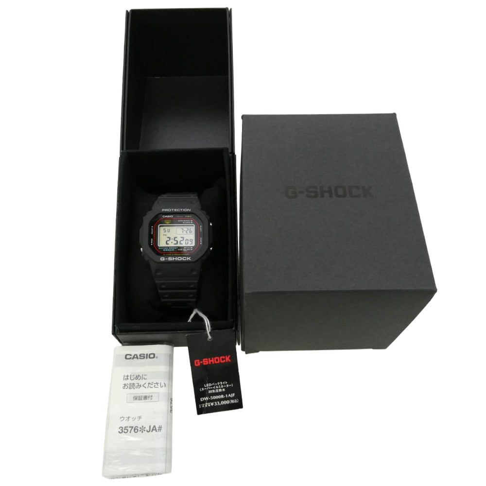 G-SHOCK ジーショック DW-5000R-1AJF DIGITAL 5000 SERIES 初代 復刻モデル デジタル 腕時計 ブラック系【極上美品】【中古】