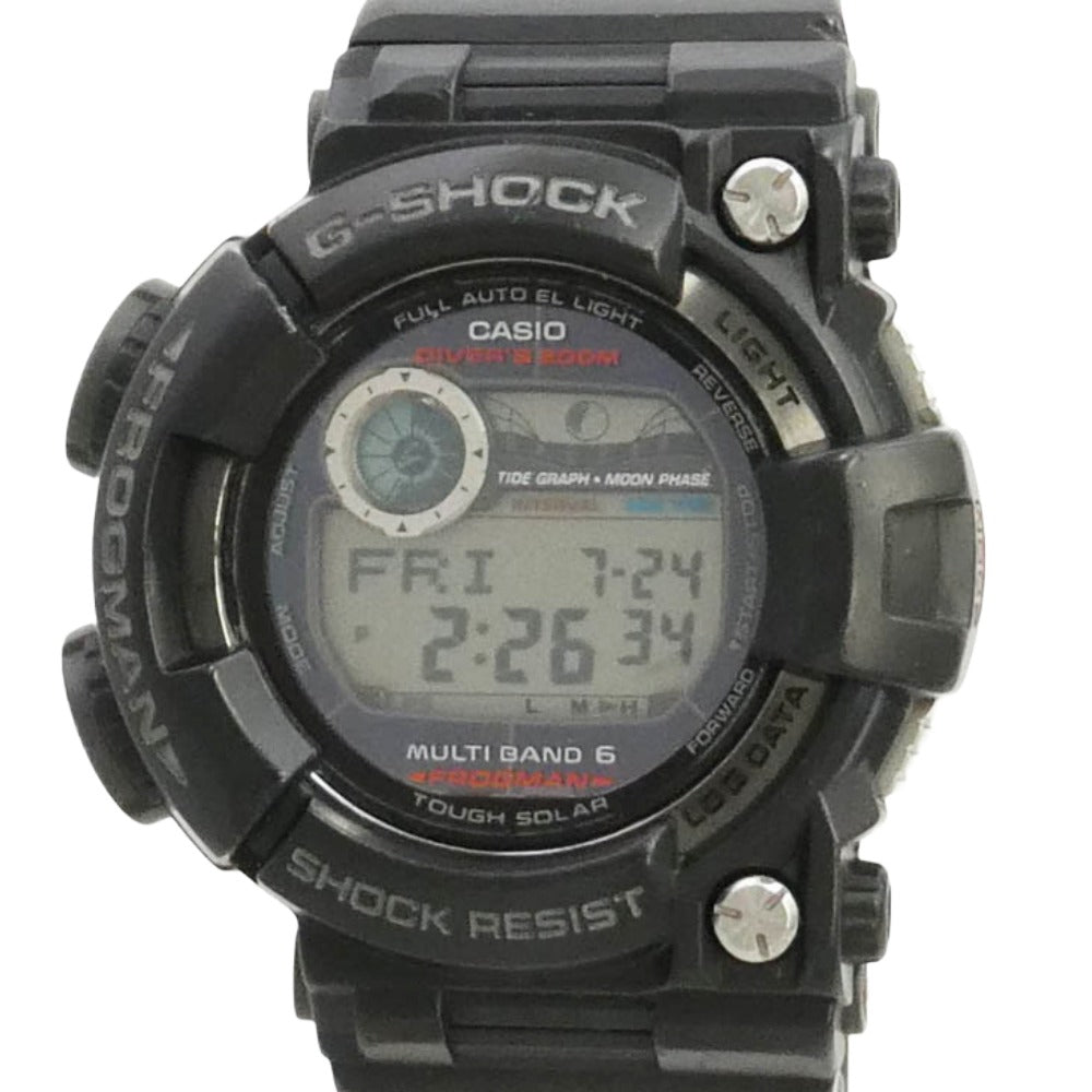 G-SHOCK ジーショック GWF-1000 MASTER OF G SEA FROGMAN フロッグマン 電波ソーラー デジタル 腕時計 ブラック系【中古】