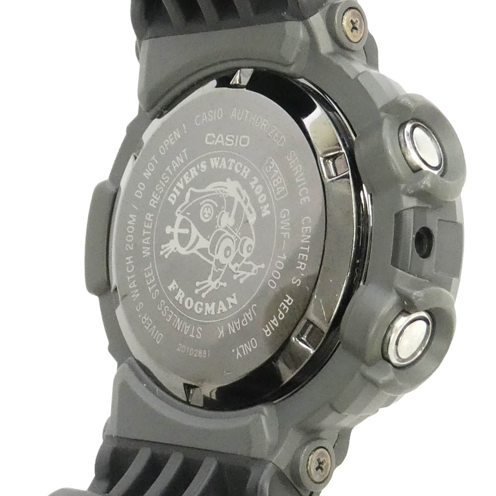G-SHOCK ジーショック GWF-1000 MASTER OF G SEA FROGMAN フロッグマン 電波ソーラー デジタル 腕時計 ブラック系【中古】