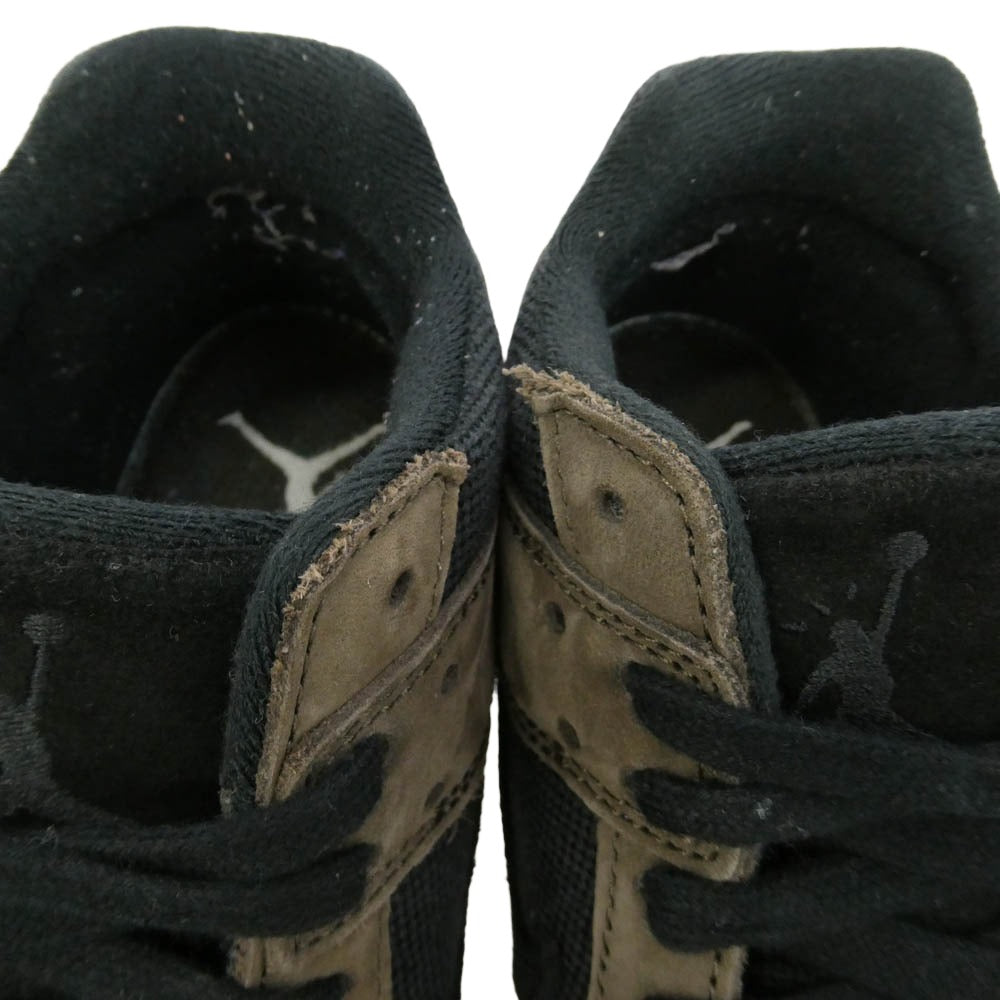 NIKE ナイキ FZ8117-204 【フェイクバスターズ鑑定済】× Travis Scott トラヴィススコット Jordan Jumpman Jack TR CJ1 T-Rexx Black and Dark Mocha ジョーダン ジャンプマンジャック ローカット スニーカー チャコール系 ブラック系 26.5cm【中古】
