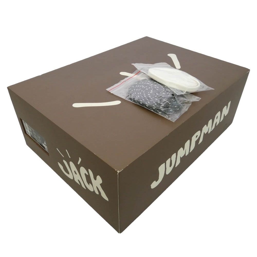 NIKE ナイキ FZ8117-204 【フェイクバスターズ鑑定済】× Travis Scott トラヴィススコット Jordan Jumpman Jack TR CJ1 T-Rexx Black and Dark Mocha ジョーダン ジャンプマンジャック ローカット スニーカー チャコール系 ブラック系 26.5cm【中古】