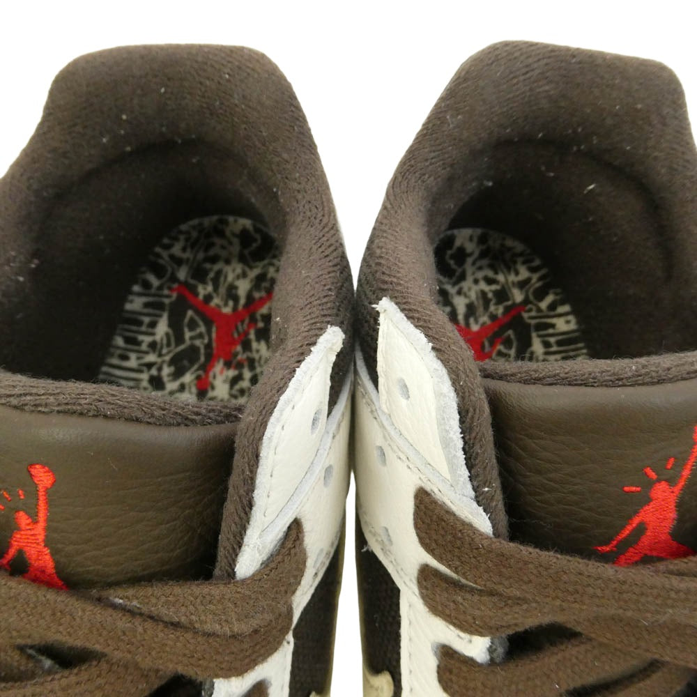 NIKE ナイキ FZ8117-100 【フェイクバスターズ鑑定済】× Travis Scott トラヴィススコット Nike Jordan Jumpman Jack TR Sail and Dark Mocha ジョーダン ジャンプマンジャック ローカットスニーカー ホワイト系 ブラウン系 27cm【中古】