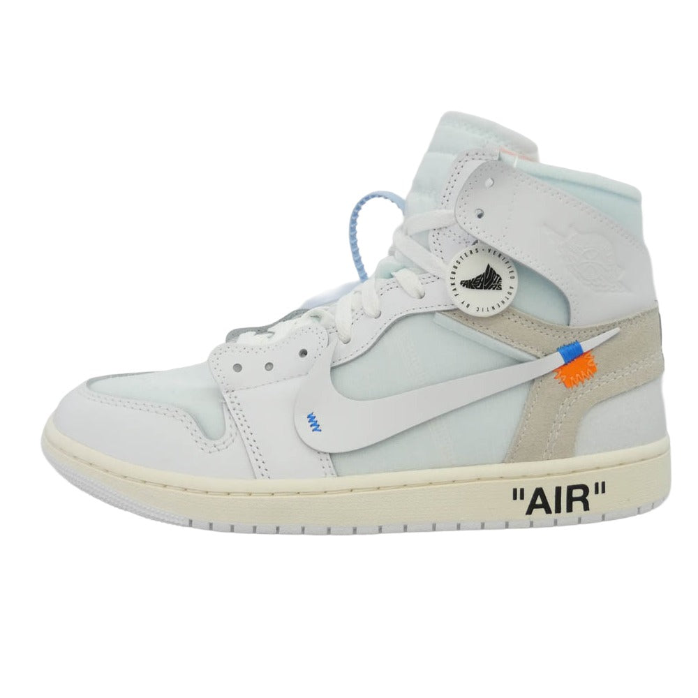 NIKE ナイキ AA3834-100 【フェイクバスターズ鑑定済】× Virgil Abloh Archive (V.A.A.) ヴァージルアブローアーカイブ Air Jordan 1 Retro High OG Alaska AJ1 エアジョーダン1 レトロ ハイ ハイカット スニーカー ライトブルー系 ホワイト系 27.5cm【新古品】【未使用】【中古】