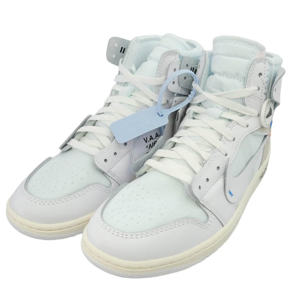 NIKE ナイキ AA3834-100 【フェイクバスターズ鑑定済】× Virgil Abloh Archive (V.A.A.) ヴァージルアブローアーカイブ Air Jordan 1 Retro High OG Alaska AJ1 エアジョーダン1 レトロ ハイ ハイカット スニーカー ライトブルー系 ホワイト系 27.5cm【新古品】【未使用】【中古】