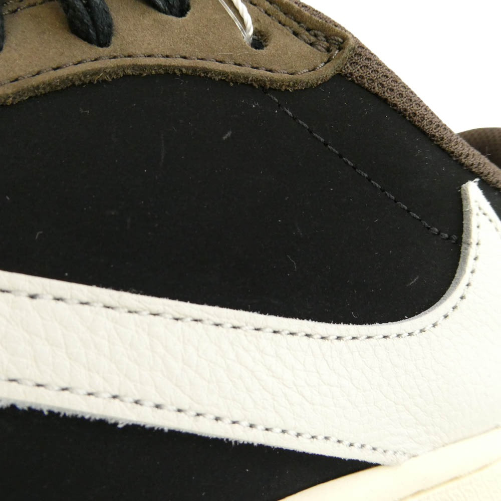 NIKE ナイキ CQ4277-001 【フェイクバスターズ鑑定済】× Travis Scott トラヴィススコット Nike Air Jordan 1 Low OG SP-T Black Dark Mocha AJ1 エアジョーダン1 ロー ローカット スニーカー ブラウン系 ブラック系 27.5cm【新古品】【未使用】【中古】