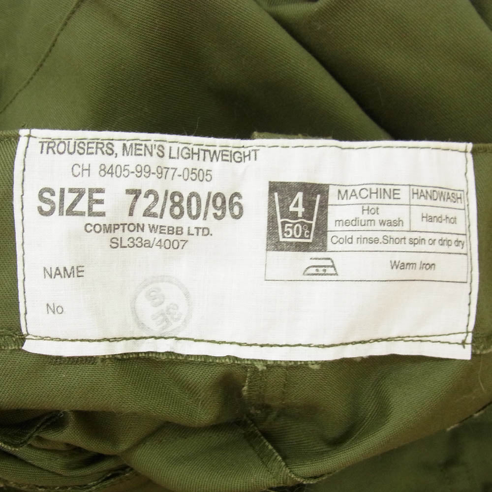 イギリス軍 8405-99-977-0505 ファティーグ カーゴ パンツ カーキ系 72/80/96【中古】