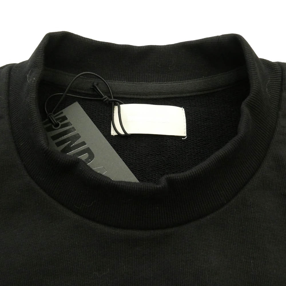 WIND AND SEA ウィンダンシー Cozy Crewneck Sweatshirt サイドジップ コージー クルーネック スウェットシャツ トレーナー ブラック系 S【中古】