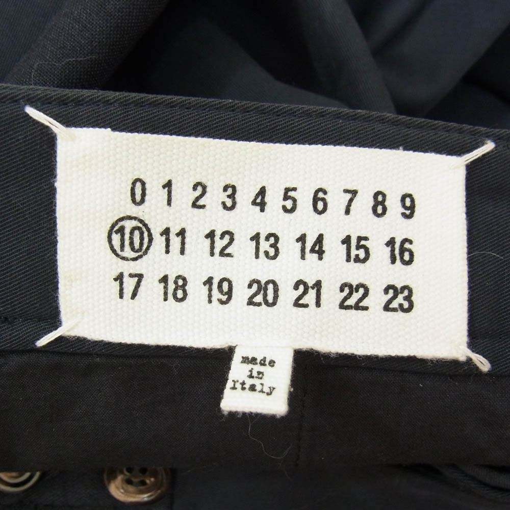 MAISON MARGIELA メゾンマルジェラ 12SS S30KA0262 サイドライン スラックス パンツ ネイビー系 46【中古】
