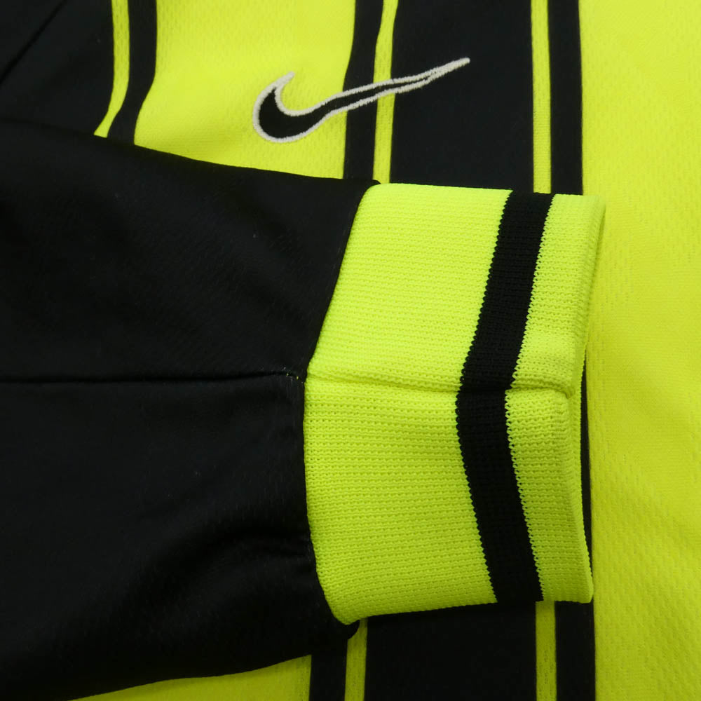 NIKE ナイキ F8PKH 90s 銀タグ UK製 サッカー ユニフォーム ストライプ ゲームシャツ 長袖カットソー イエロー系 ブラック系 XL【中古】