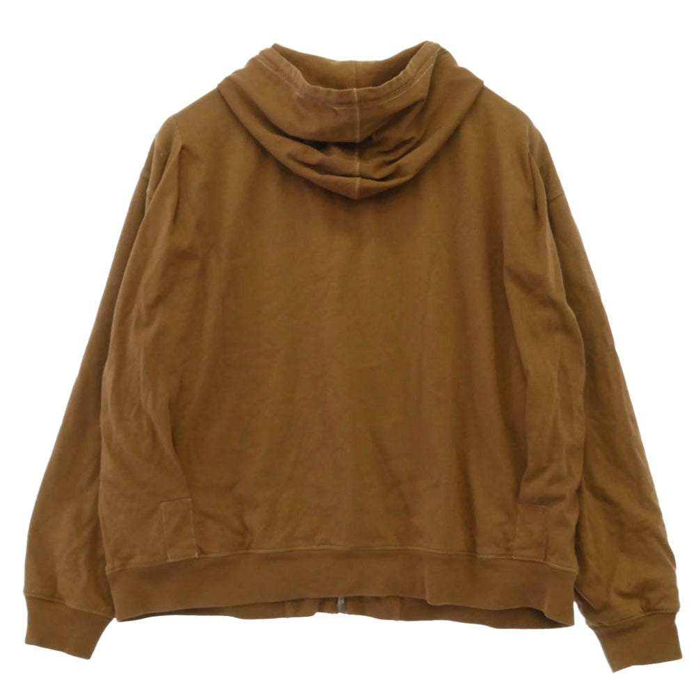 ウィリーチャバリア WISM HEAVY BUFFALO ZIP HOODIE ヘビー バッファロー ダブルフェイス ジップアップ フーディー パーカー ブラウン系 L【中古】