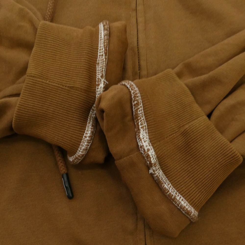 ウィリーチャバリア WISM HEAVY BUFFALO ZIP HOODIE ヘビー バッファロー ダブルフェイス ジップアップ フーディー パーカー ブラウン系 L【中古】