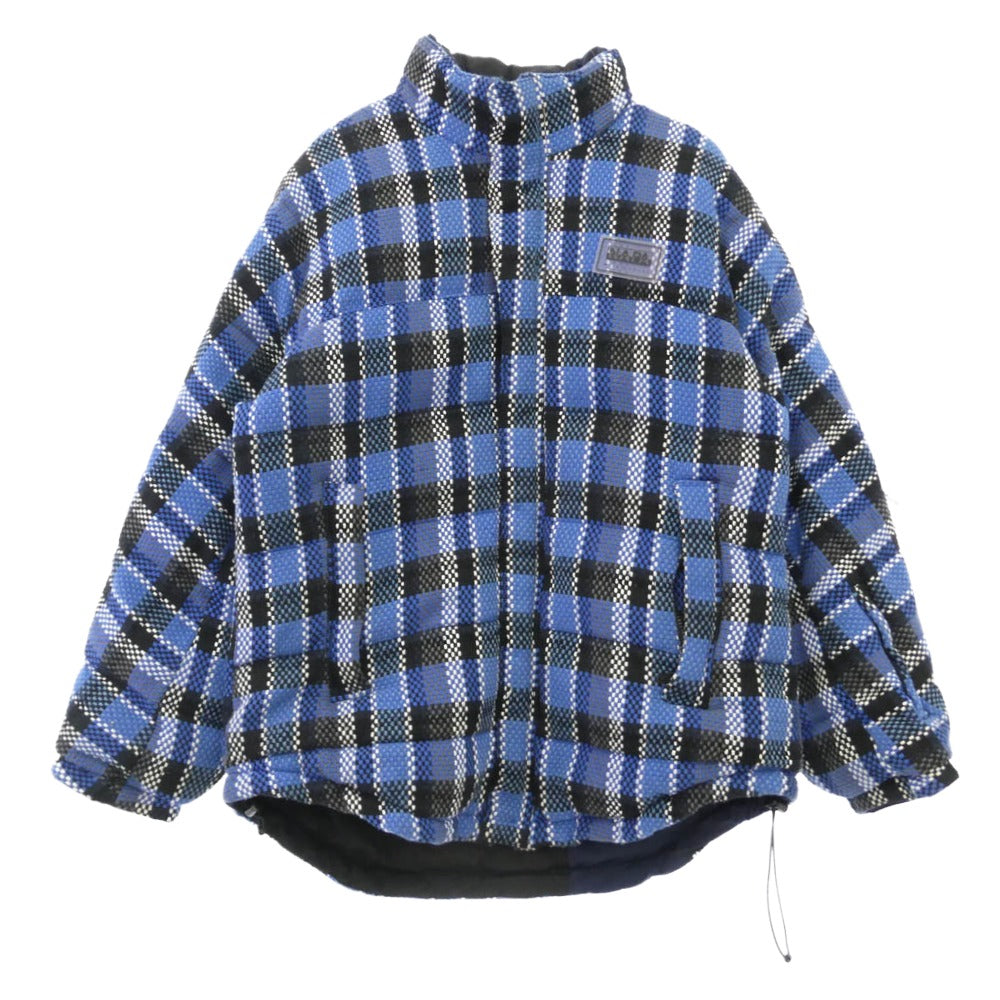 ナパ バイ マーティンローズ A-ACHO JKT ロゴ リバーシブル チャック ジップアップ ダウン ジャケット ブルー系 S/M【中古】