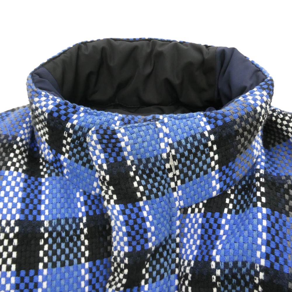 ナパ バイ マーティンローズ A-ACHO JKT ロゴ リバーシブル チャック ジップアップ ダウン ジャケット ブルー系 S/M【中古】