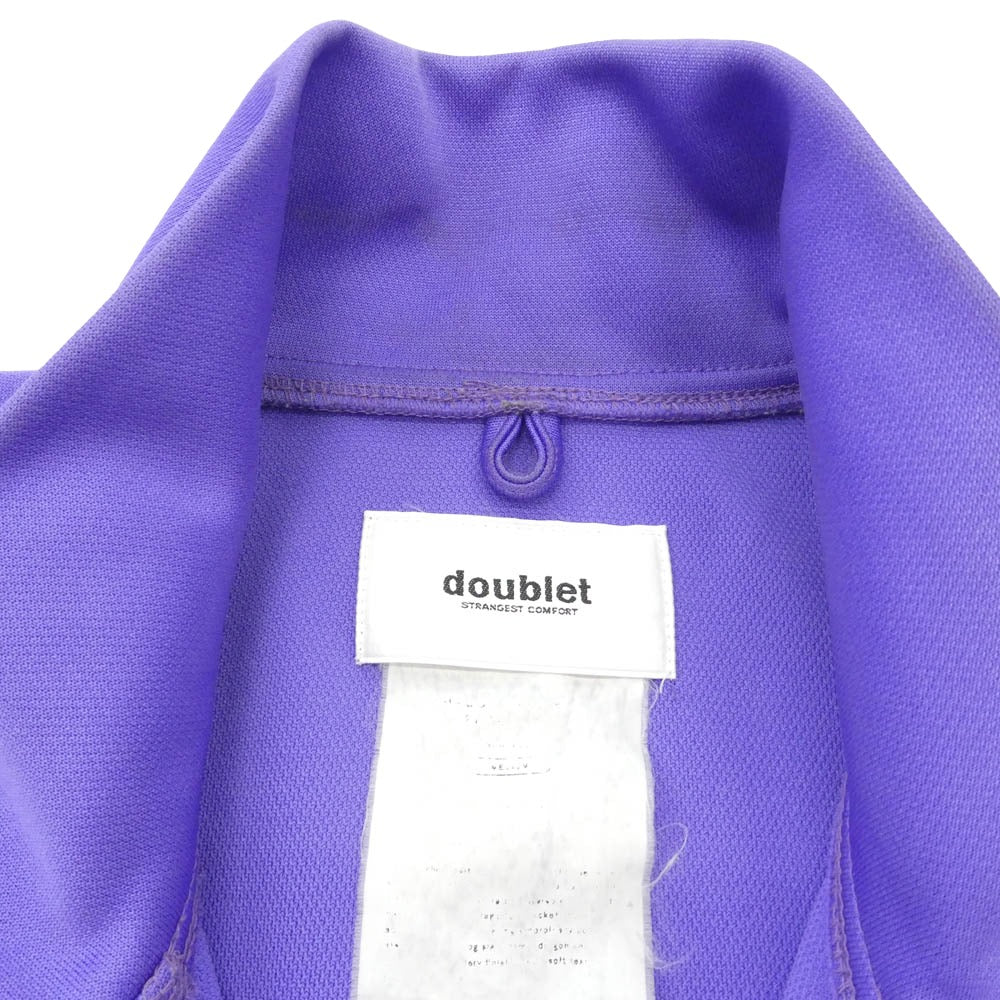 doublet ダブレット 18AW 18AW18BL78 CHAOS EMBROIDERY TRACK JACKET カオス エンブロイダリー 刺繍 トラック ジャケット ジップアップ ブルゾン パープル系 M【中古】