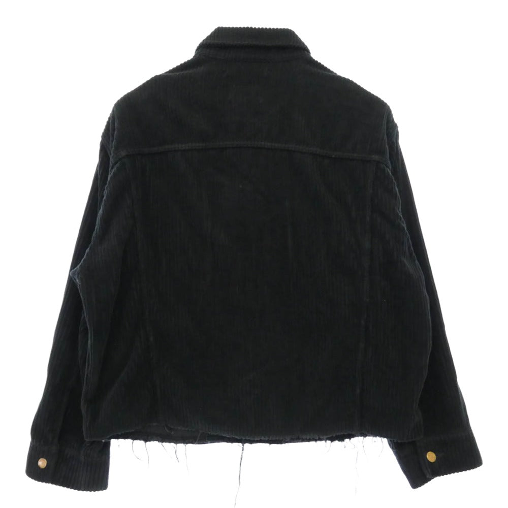 doublet ダブレット 21AW 21AW54OD02 Cut Off Corduroy Jacket カットオフ コーデュロイ ジャケット ブラック系 M【中古】