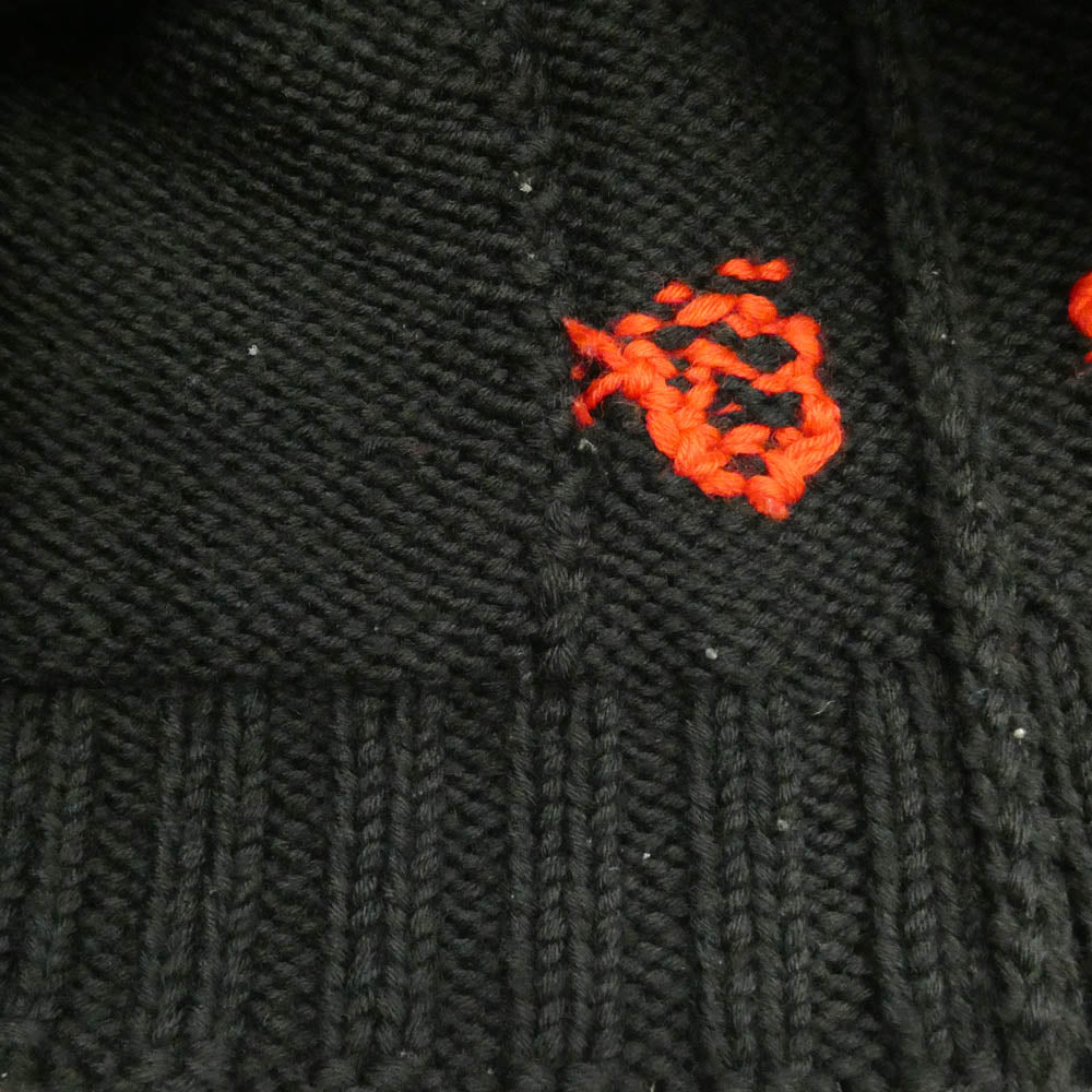 TENDERLOIN テンダーロイン T-COWICHAN WOLF カウチン ウルフ ニット ジップアップ ジャケット ブラック系 M【中古】