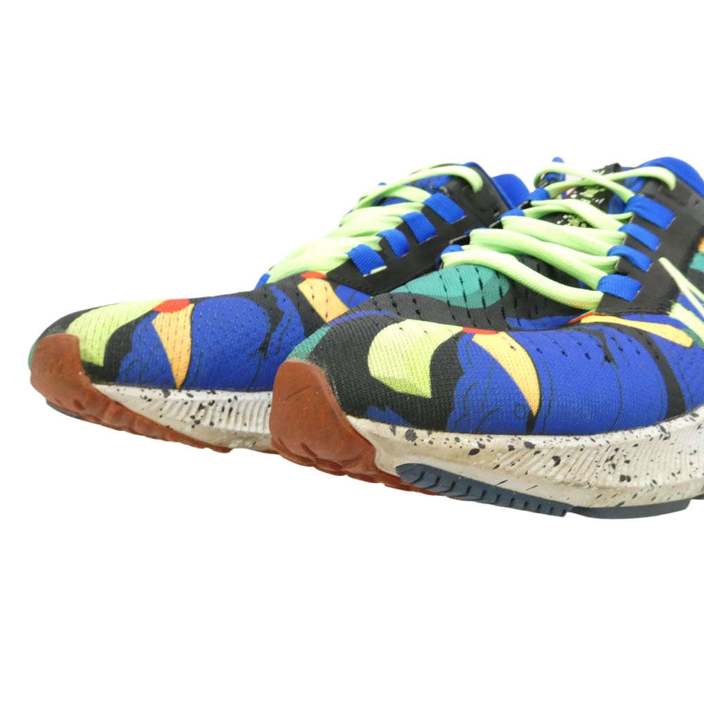 NIKE ナイキ DD1827-001 Kelly Anna Air Zoom Pegasus 38 Black Lime Glow Racer Blue ケリー・アンナ エアズーム ペガサス38 ブラック ライムグロー レーサーブルー ローカット スニーカー マルチカラー系 26cm【中古】