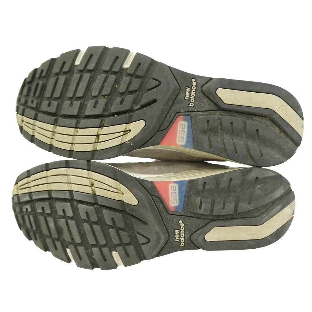 NEW BALANCE ニューバランス U992GY 【フェイクバスターズ鑑定済】USA製 992 Gray スエード メッシュ ローカット スニーカー グレー系 チャコール系 26.5cm【中古】