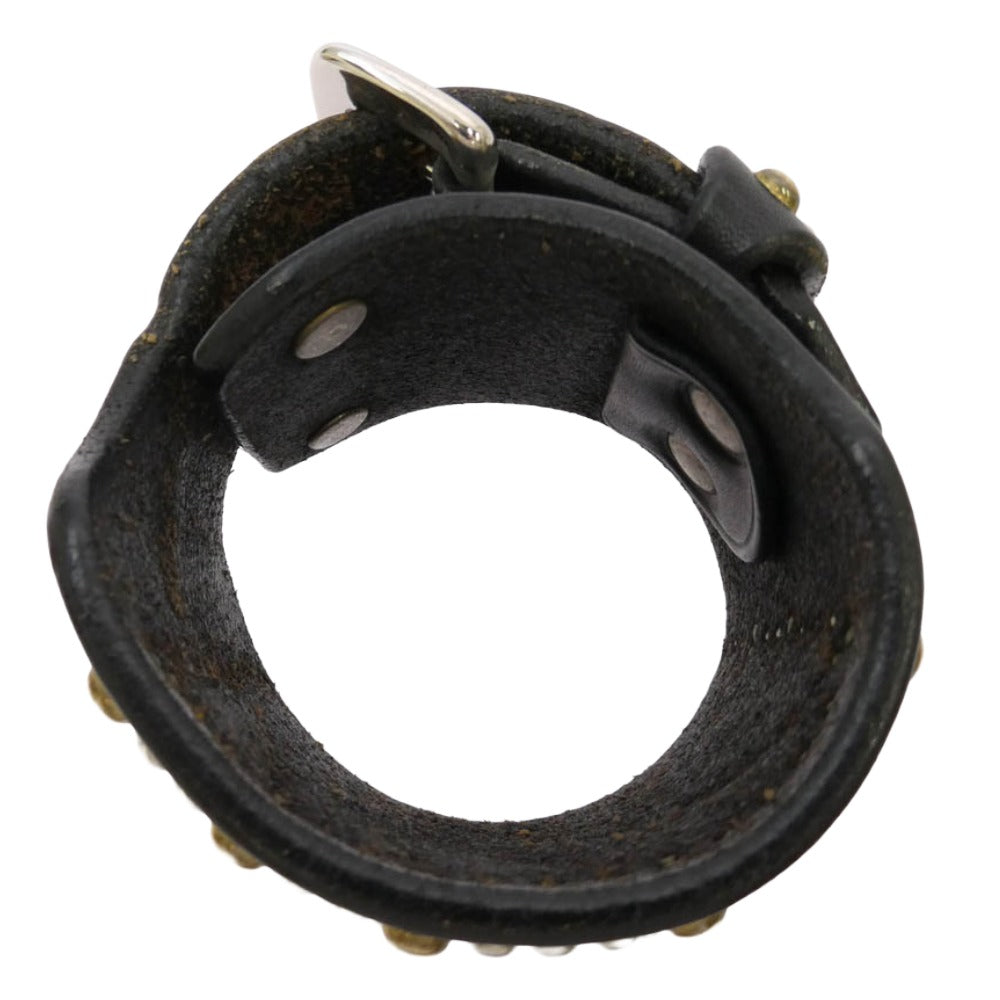 STOPLIGHT ストップライト Sunrise Studs Boots Leather Bracelet サンダーメタル付き サンライズスタッズ ブーツレザー ブレスレット 黒×黄×銀 マルチカラー系【中古】
