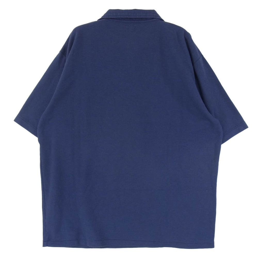 TENDERLOIN テンダーロイン 18SS T-WORK POLO サークルロゴプリント ワーク 半袖 ポロシャツ ネイビー系 XL【中古】