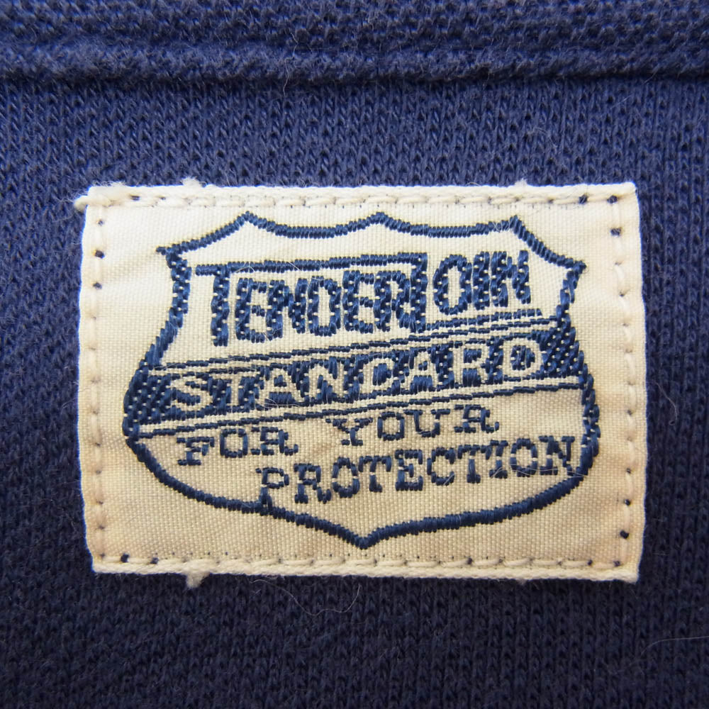 TENDERLOIN テンダーロイン 18SS T-WORK POLO サークルロゴプリント ワーク 半袖 ポロシャツ ネイビー系 XL【中古】