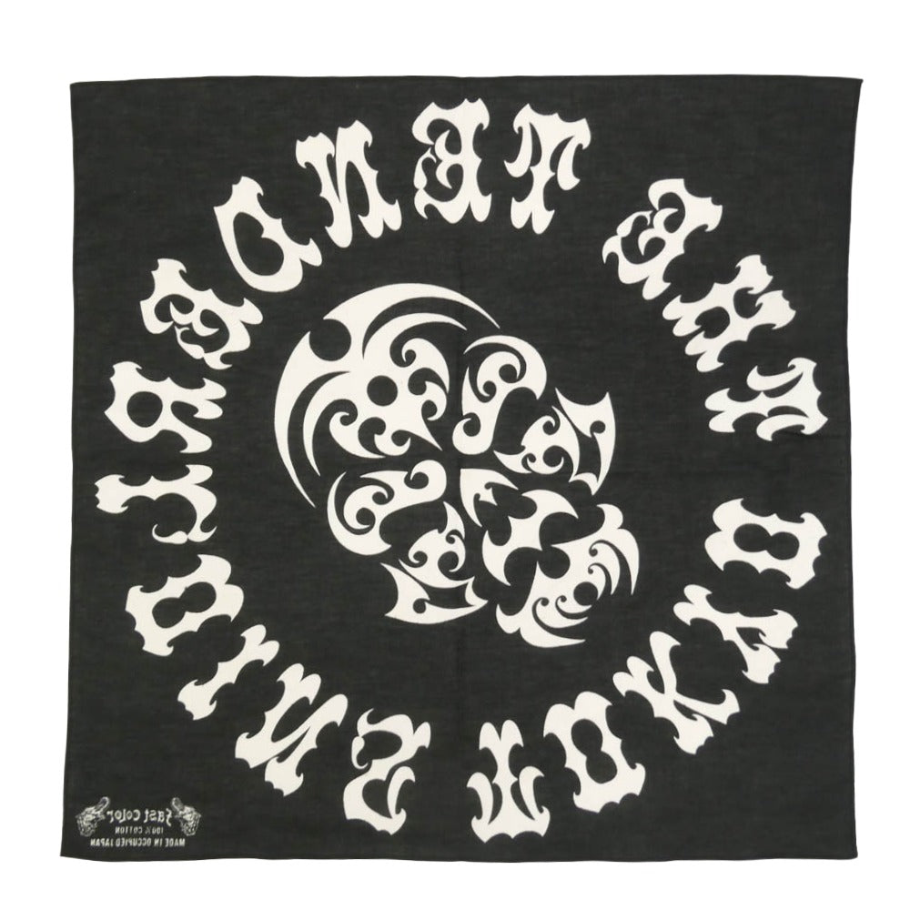 TENDERLOIN テンダーロイン 20SS BANDANA SKULL ボルネオスカル 大判 バンダナ ブラック系【美品】【中古】