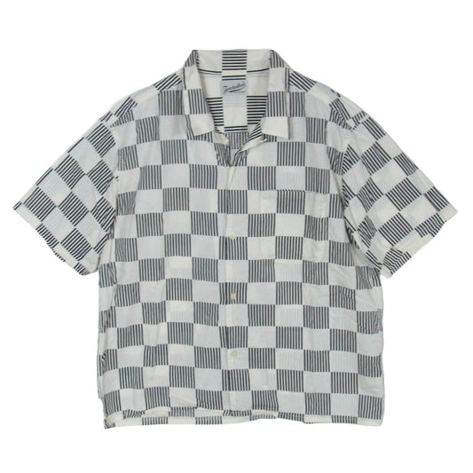 TENDERLOIN テンダーロイン 16SS T-CHECKER SHT C S/S チェック柄 オープンカラー シャツ 半袖 シャツ ホワイト系 XL【中古】