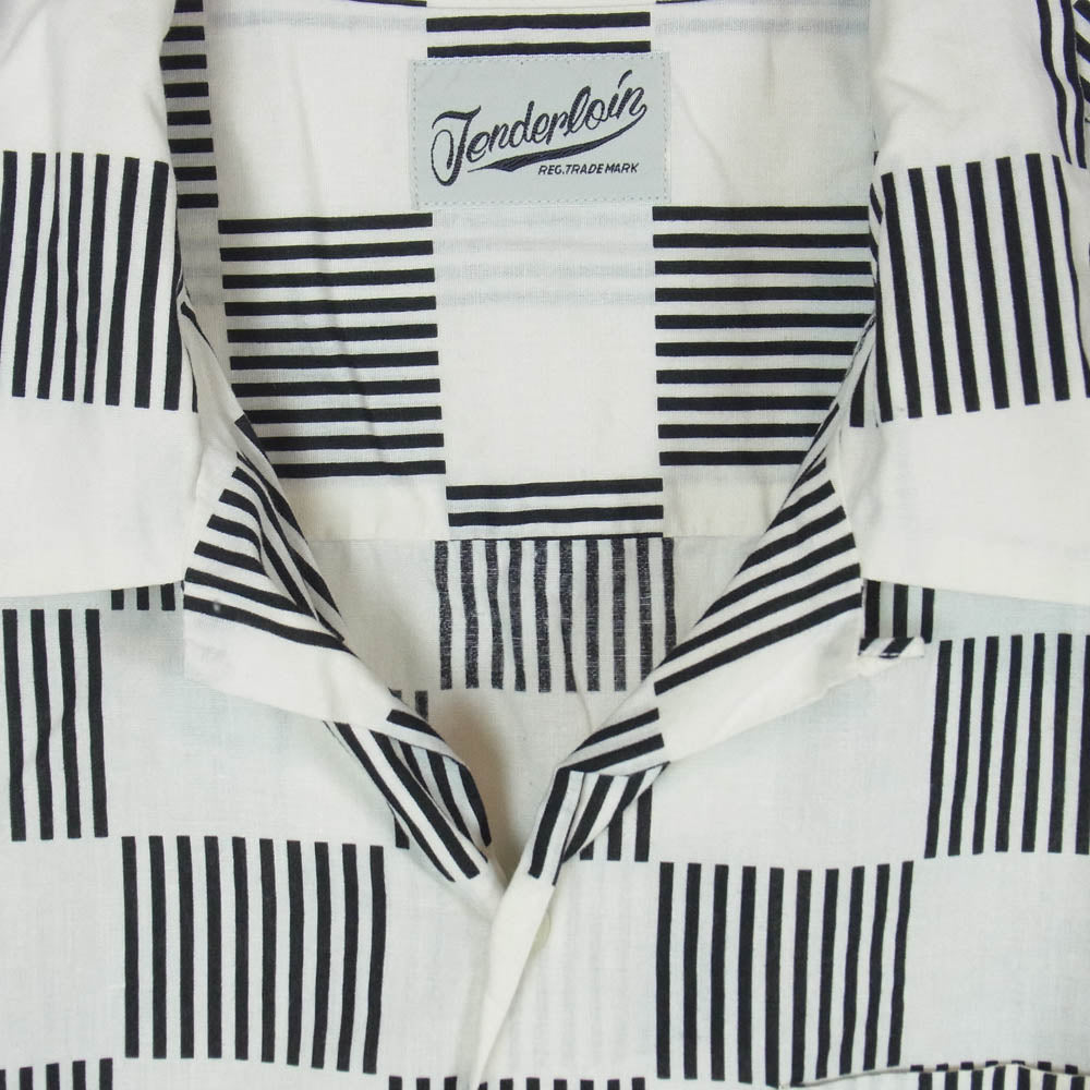 TENDERLOIN テンダーロイン 16SS T-CHECKER SHT C S/S チェック柄 オープンカラー シャツ 半袖 シャツ ホワイト系 XL【中古】
