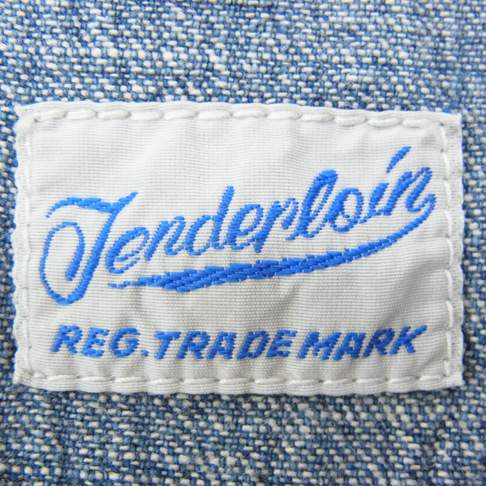 TENDERLOIN テンダーロイン 15AW T-DENIM STAND SHT スタンドカラー デニム 長袖 シャツ インディゴブルー系 L【中古】
