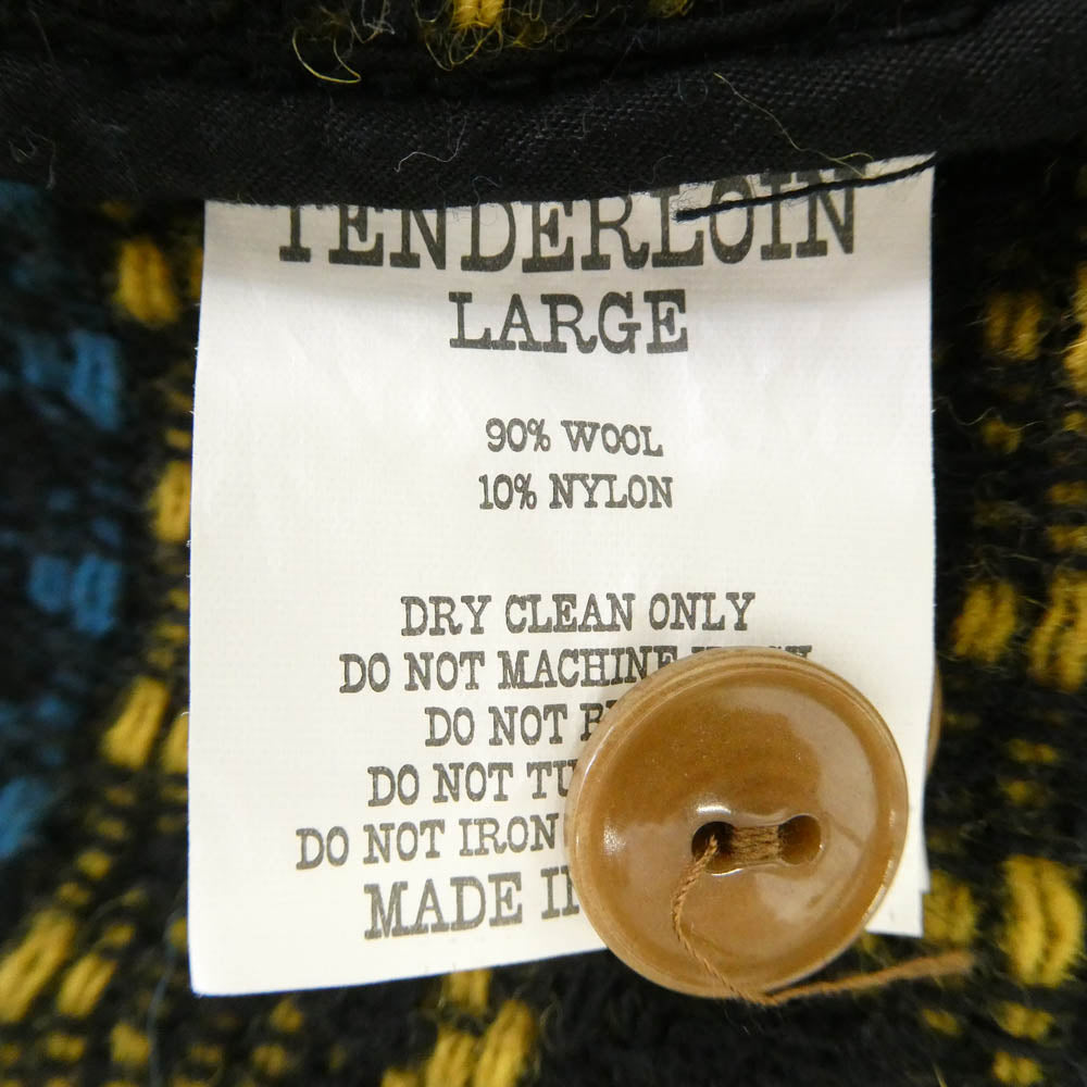 TENDERLOIN テンダーロイン 14AW T-INDIAN JKT インディアン ネイティブ 総柄 ウール ニット ジャケット マルチカラー系 L【中古】