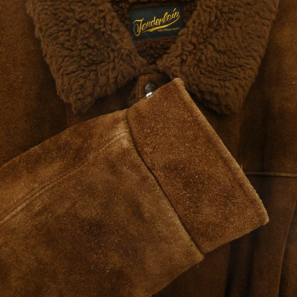 TENDERLOIN テンダーロイン 10AW T-SADDLE SUEDE JKT サドル スエード レザー ジャケット ブラウン系 L【中古】