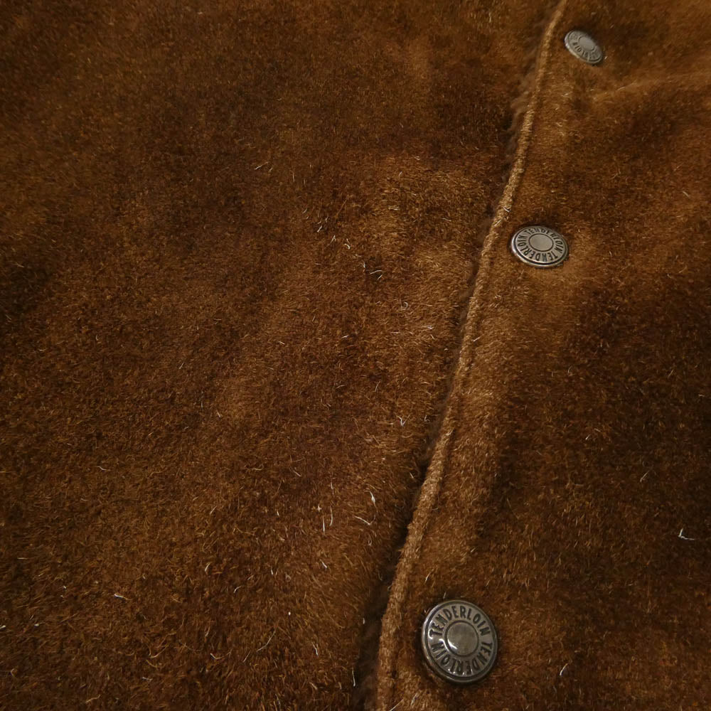 TENDERLOIN テンダーロイン 10AW T-SADDLE SUEDE JKT サドル スエード レザー ジャケット ブラウン系 L【中古】