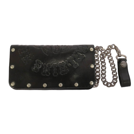 TENDERLOIN テンダーロイン 20SS × HOSANNA ホザーナ BS LONG WALLET ボルネオスカル ウォレットチェーン付き レザー ロング ウォレット 長財布 ブラック系【中古】