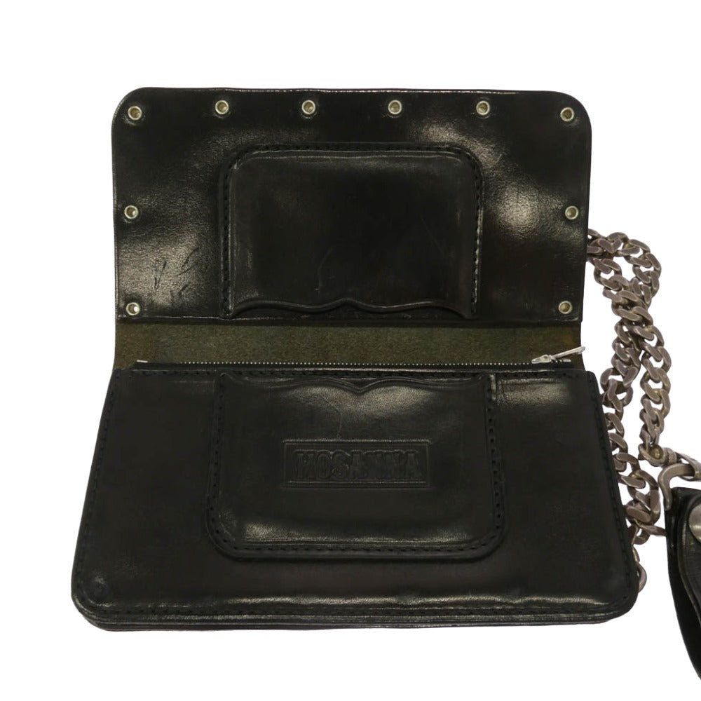 TENDERLOIN テンダーロイン 20SS × HOSANNA ホザーナ BS LONG WALLET ボルネオスカル ウォレットチェーン付き レザー ロング ウォレット 長財布 ブラック系【中古】