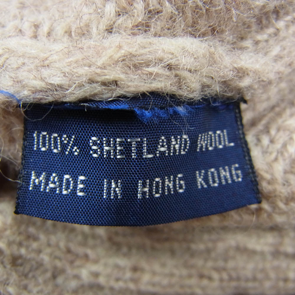 POLO RALPH LAUREN ポロ・ラルフローレン シェットランドウール ポニー刺繍 プルオーバー ニット セーター ベージュ系 L【中古】