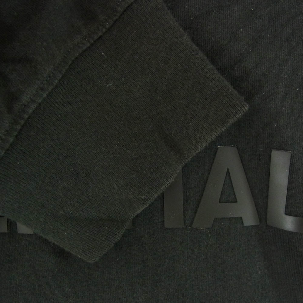 FEAR OF GOD フィアオブゴッド ESSENTIALS エッセンシャルズ ラバーロゴ 長袖 Tシャツ カットソー ブラック系 S【中古】