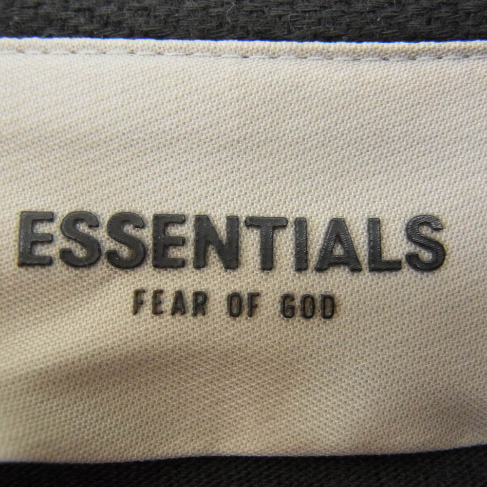 FEAR OF GOD フィアオブゴッド ESSENTIALS エッセンシャルズ ラバーロゴ 長袖 Tシャツ カットソー ブラック系 S【中古】
